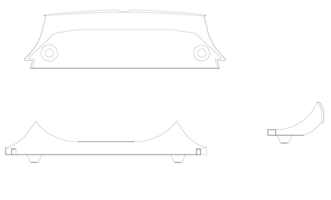 Cessna 150 - Baggage Compartment Panel Upper AFT 26-P0400129-58. 