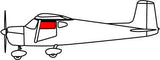 Cessna 120, 140, 150 Door Window (Left or Right); 20 - 342 - 18C, 0411182 - 18C
