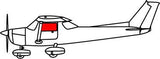 Cessna 150, 152 Door Window (Left or Right; Flat) (1967 - 85) 26 - 365 - 18C - 18C