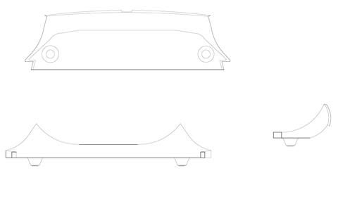 Cessna 150 - Baggage Compartment Panel Upper AFT - 150G, H, J (1967 - 1970), 0400129 - 58 - 21B