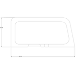 Cessna 182 Interior - Door Window Moulding LH - 182M (1969) 0715008 - 3 - 21B