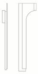 Cessna 182 Interior - Post Cover Skylane AFT - LH - 182N, P (1971 - 1972), 0715022 - 7 - 21B