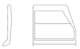 Cessna 182 Interior - Seat Back Trim Skylane Assembly LH & RH - 182L, M (1968 - 1969), 0715004 - 1, 0715004 - 2 - 21B