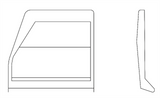 Cessna 182 Interior - Seat Back Trim Skylane Assembly LH & RH - 182L, M (1968 - 1969), 0715004 - 1, 0715004 - 2 - 21B