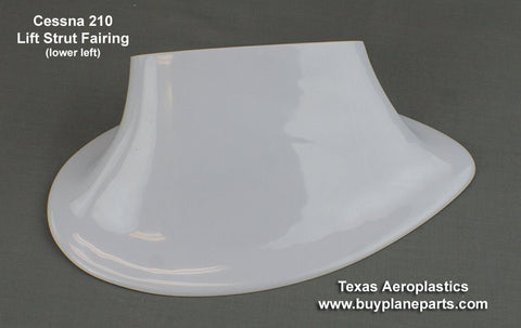 Cessna 210 Wing Strut Fairing (1960 and1961) (Lower Left) 34 - 01 - 01LFS - 80A, 1227002 - 3 - Texas Aeroplastics