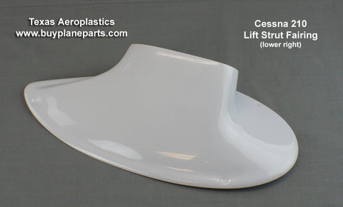 Cessna 210 Wing Strut Fairing (1962 and 1963) (Lower Right) 34 - 01 - 23RFS - 80A, 1227401 - 2 - Texas Aeroplastics